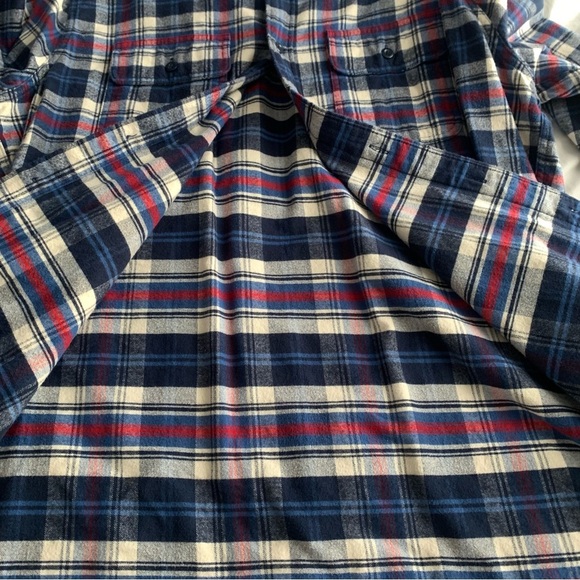 Men Abercrombie & Fitch XXL Plaid Button Long Sleeve Flannel Shirt Rodeo Preppy - Picture 6 of 13